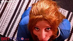 British redhead student nurse sucks a patients cock