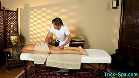 Hidden Cam Spies On Brunette Babe's Tit Rub Massage