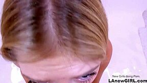 Wow! Cute Blonde's Mouth And Throat Get Fucked Deep!