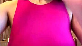 Stepmother indulges in sucking her big tits