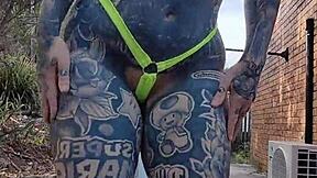 Melody Radford twerks in micro bikini outdoors