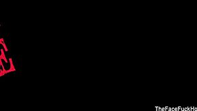 hot blonde gets facefucked, oh yes!