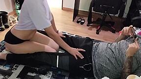 Seduced by stepsister craving cock