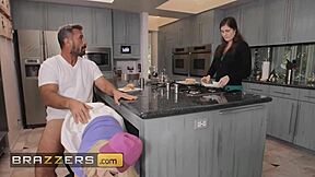 hey when manuel cant get his wife to fuck him he switches focus to sexy delivery girl lexi lore on sofa
