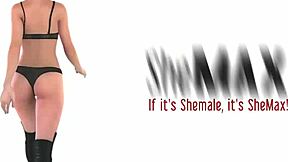 adorable tattooed ladyboy jerks her huge shecock in closeup with fishnets and panties on puffy asian teen transsexual  