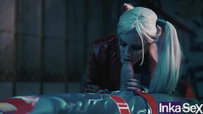 Superman uses harley quinn's bat in the anus during a heroic mission to save the world from disaster