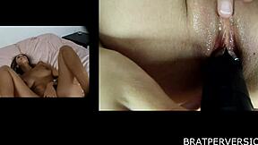 nikki brooks and chichi medina masturbate with dildos close up