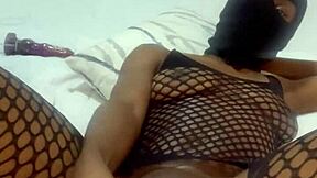 Fucking myself with this massive vibrator and I can't stop squirting from my wet pussy while using dildo in solo masturbation on my huge ass  