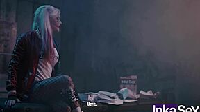 Superman uses harley quinn's bat in the anus during a heroic mission to save the world from disaster