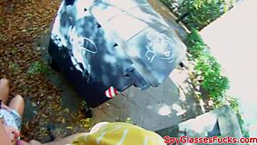 What happens when a real European teen gets bent over and fucked doggystyle outdoors on hidden cam?