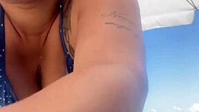 quase transamos na praia lotada with exhibitionists crossdressing flashing big cock