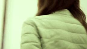 Flawless petite model strips in heels, fingers clit to multiple intense orgasms during casting interview