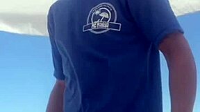 quase transamos na praia lotada with exhibitionists crossdressing flashing big cock