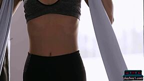 Does petite russian teen model lilit ariel look amazing naked with small tits and centerfold view?