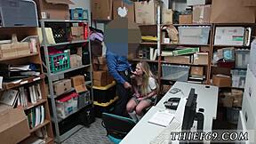 Police caught petite blonde teen 18+ in uniform for hardcore action 😏