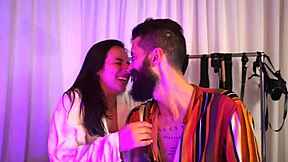 hot girl plays in fishnets then cipriani masturbates her with blowjob and sex