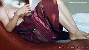 young asian babe in solo session with burmese girl