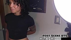 Good moaning from petite latina nicole luva with close up hairy pussy vibrator orgasm