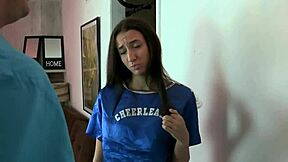 hey belle knox, ready to ride the coach's huge cock deep after that sloppy blowjob and fingering?