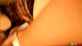 Latina dresses in lingerie while lover masturbates her big ass to orgasm