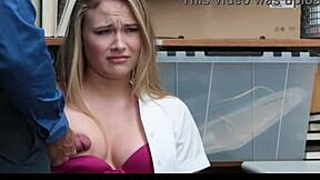 Ugh I can't believe how naughty shoplifter alyssa cole got hammered in that office with deepthroat and handjob action it was so intense