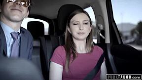 this couple picks up a teen hitchhiker for a wild threesome adventure