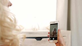 Young blonde courtesan Cornelia rides in lingerie to multiple orgasms in shaved pussy close up action