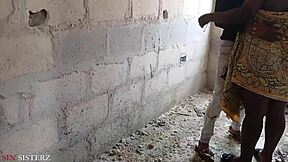 bbw ebony takes big black cock doggystyle in uncompleted building for hardcore sex