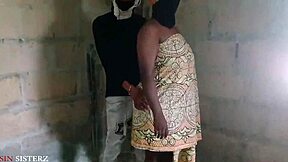 bbw ebony takes big black cock doggystyle in uncompleted building for hardcore sex