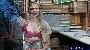 thief in uniform alyssa cole gets caught by police officer