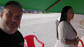 on a beach holiday during spring break, the group turns into a wild 4some with maya hyuga, bia andrade, and candy debby getting frisky