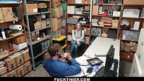 Criminal Teen Booty Wrecked By Security Officer In Doggystyle Pound