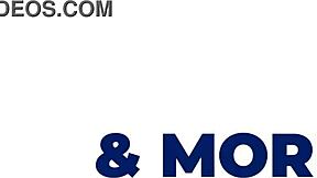 Ellie and Victoria milk a guy's cock at gloryhole 😏💦 Their uniforms get covered in cum during first time ffm!