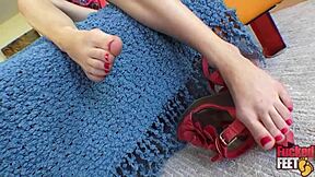 feet fetish alice green licks her own soles