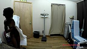 i'm rina arem in backstage nurse role with shaved pussy spreading and gaping checkup