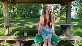 Hi Are You Walking Here Alone! She Lost Panties Fast In Forest Flashing!