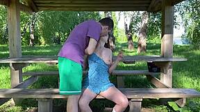 Hi Are You Walking Here Alone! She Lost Panties Fast In Forest Flashing!