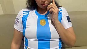 Lesbian Woman Seduces Her Argentine Friend Into Passionate Kissing Scissoring And Squirting Orgasm With Big Tits!