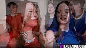 Step sisters, let's fuck our step brothers hard to score those NBA finals tickets!