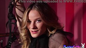 Skinny Naked Teen Blondie Roxy Shaw Checking In and Posing for Playboy