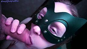 The girl savored sucking and biting his huge cock like yours