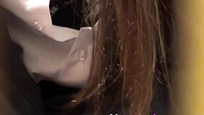 hey, check out this japanese teen 18+ getting off in public with pantyhose on