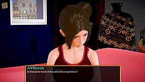 In the ongoing story of My New Family episode 367, a redhead teen engages in family game adventures with new relatives and challenges.