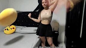 Does my trainer really teach these ass licking practices at home with cute Colombian babe!