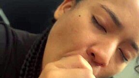 Oh man, my stepsister's cute brunette best friend bursts in and delivers an incredible blowjob! Amateur couple Nysdel rocks it.