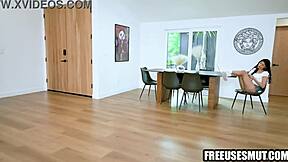 oh wow, stepbrother and stepsister freeuse their teen roommate in dorm threesome fun 😈