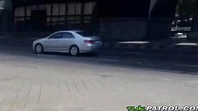 Hey, this sweet Asian teen flirts and gets her pussy slammed outdoors hard 😏