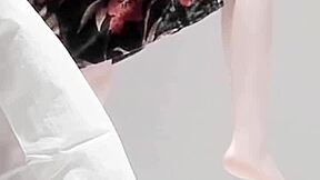 Intense Adult One Piece Display with Cute Asian Brunette