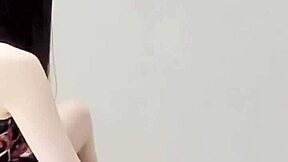 Intense Adult One Piece Display with Cute Asian Brunette