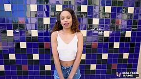 real teen 18+s - beautiful ebony teen 18+ cecilia lion gets fucked